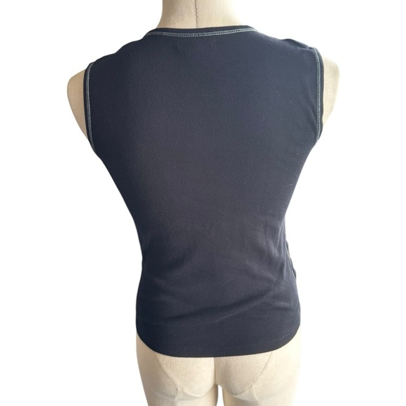 Y2K Made in USA Skinny Minnie Lace up Rhinestone Cowboy Graphic Tee size Medium - Picture 9 of 14